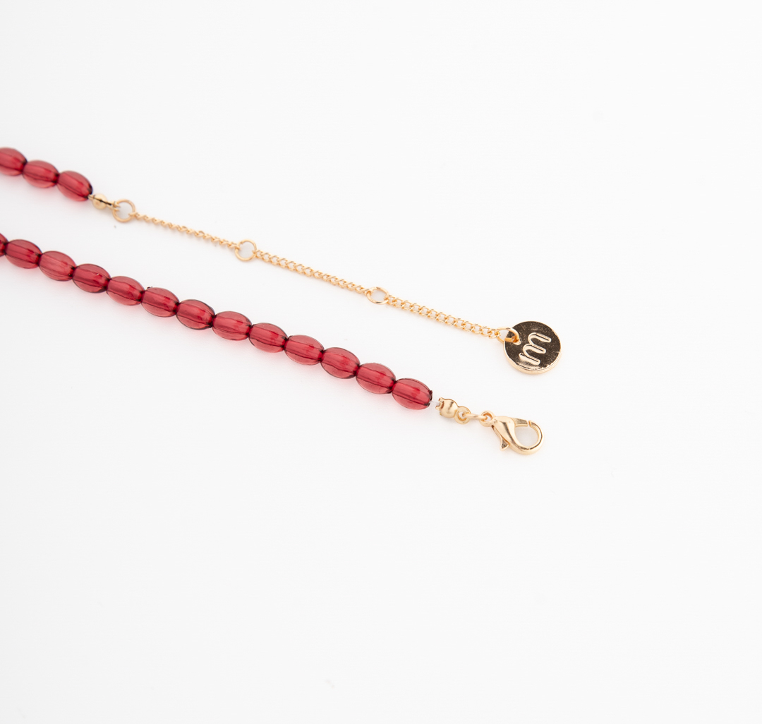 Колье Мармалато, цвет золото-винный #5