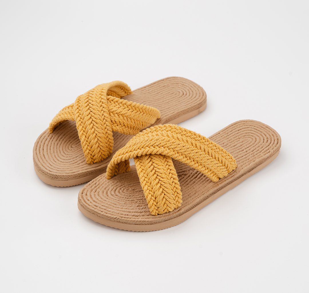 Шлепанцы Мармалато, цвет оранжевый-бежевый #2