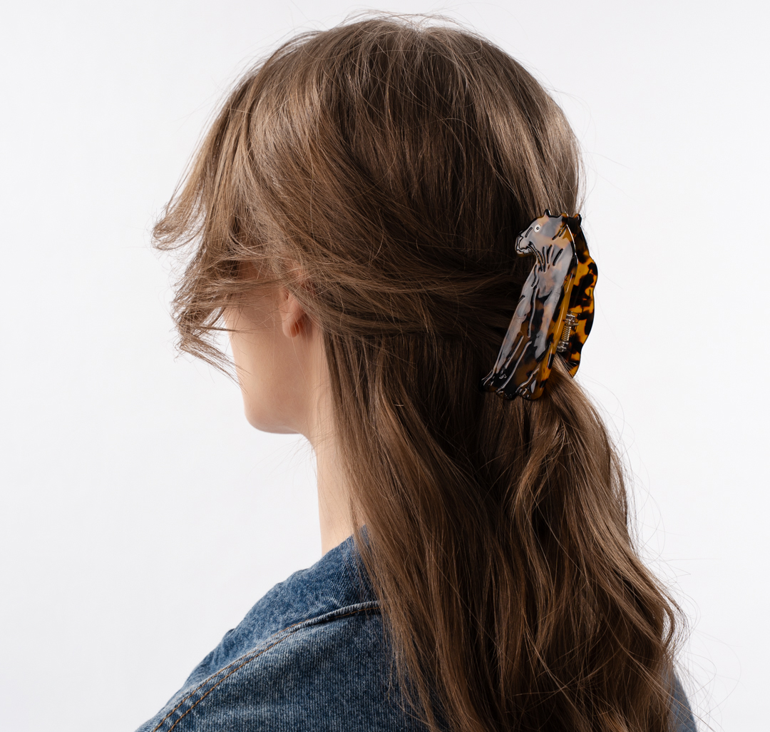 Заколка-краб Мармалато, цвет коричневый-черный #1