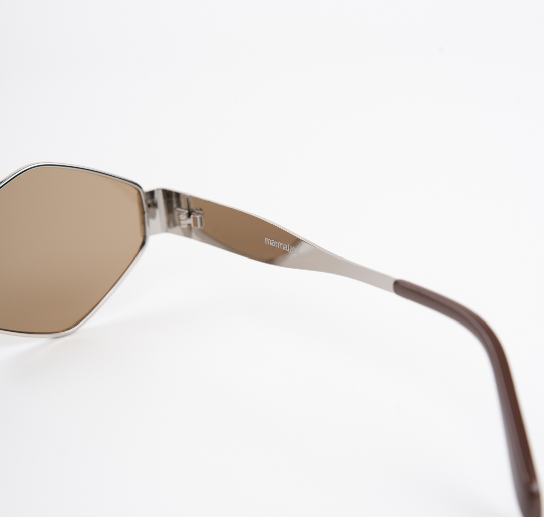 Очки солнцезащитные с поляризацией бежевые-серебро Мармалато, цвет бежевый-серебро #7