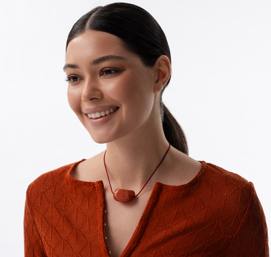 Колье Мармалато, цвет коричневый-розовый #3