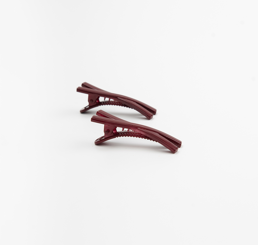 Набор зажимов (2 шт) Мармалато, цвет винный #4
