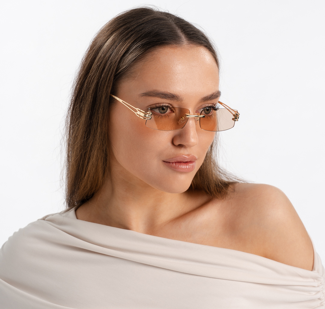 Очки с чехлом Мармалато, цвет бежевый-золото #2