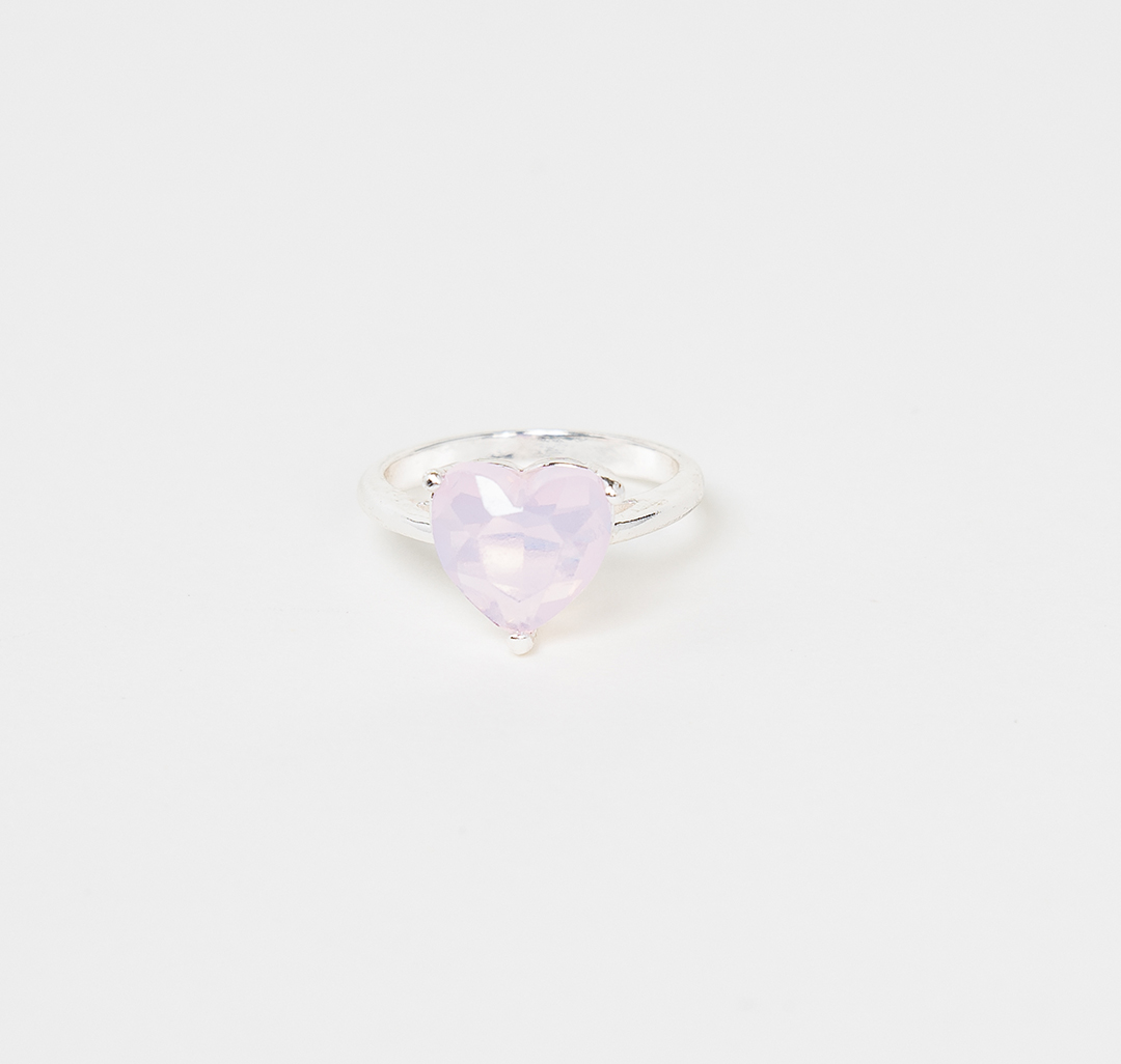 Кольцо Мармалато, цвет Розовый-серебро #1