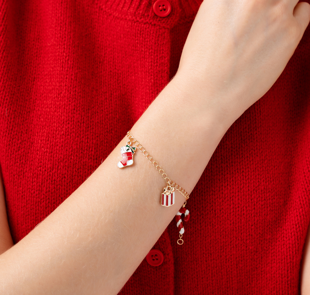 Браслет Мармалато, цвет Золото-красный-белый #3