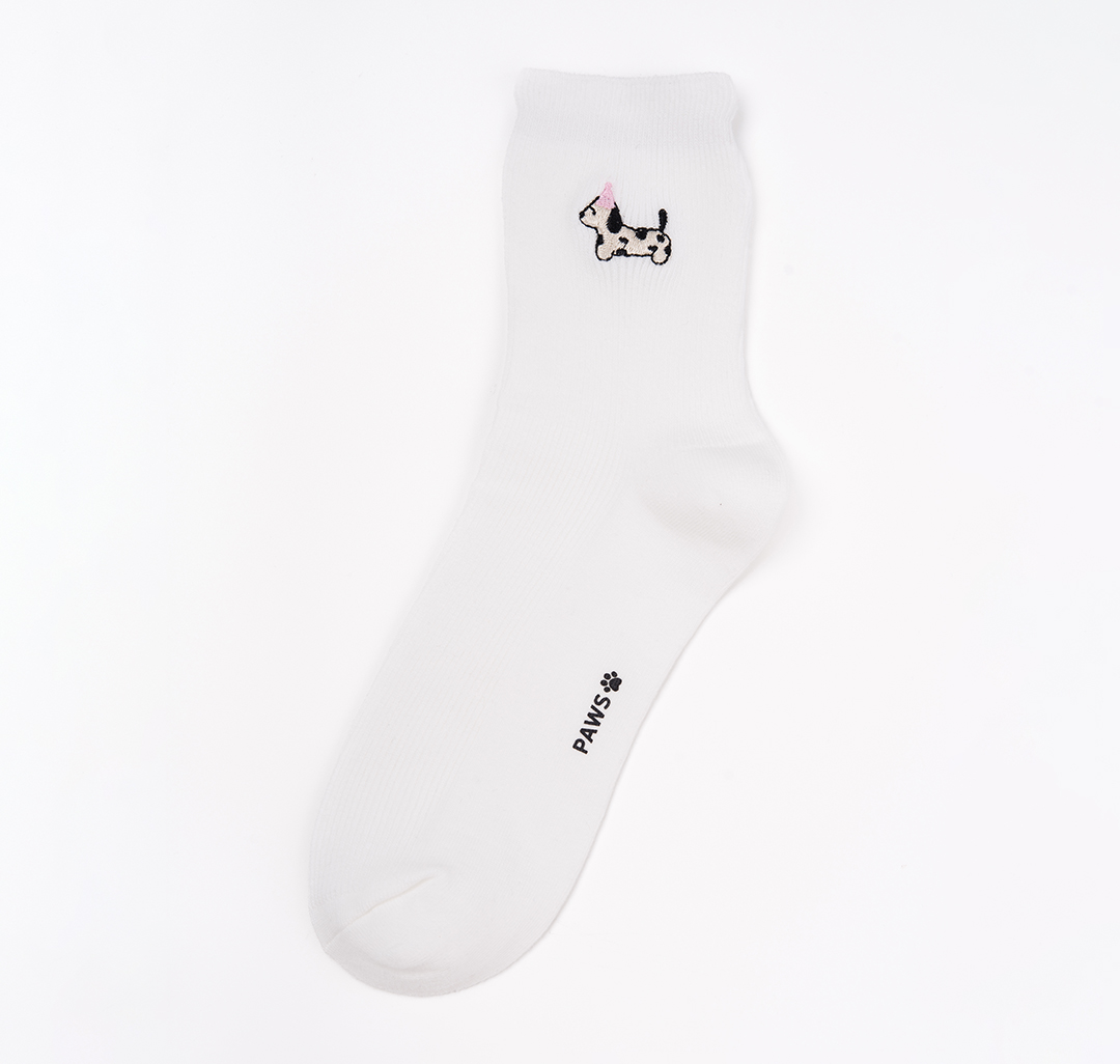 Носки (1 пара) Мармалато, цвет белый-черный-розовый #1