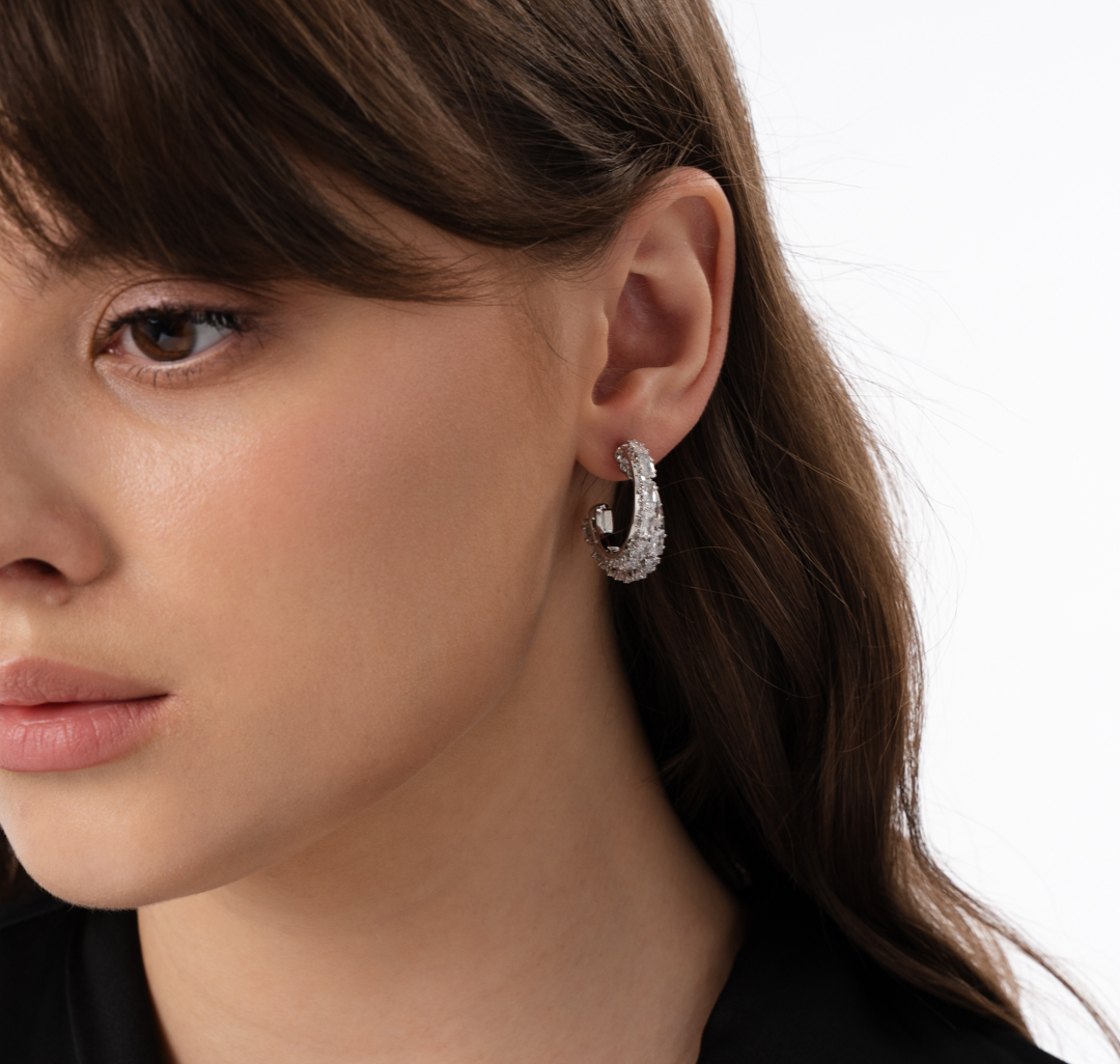 Серьги Мармалато, цвет Серебро-прозрачный #4