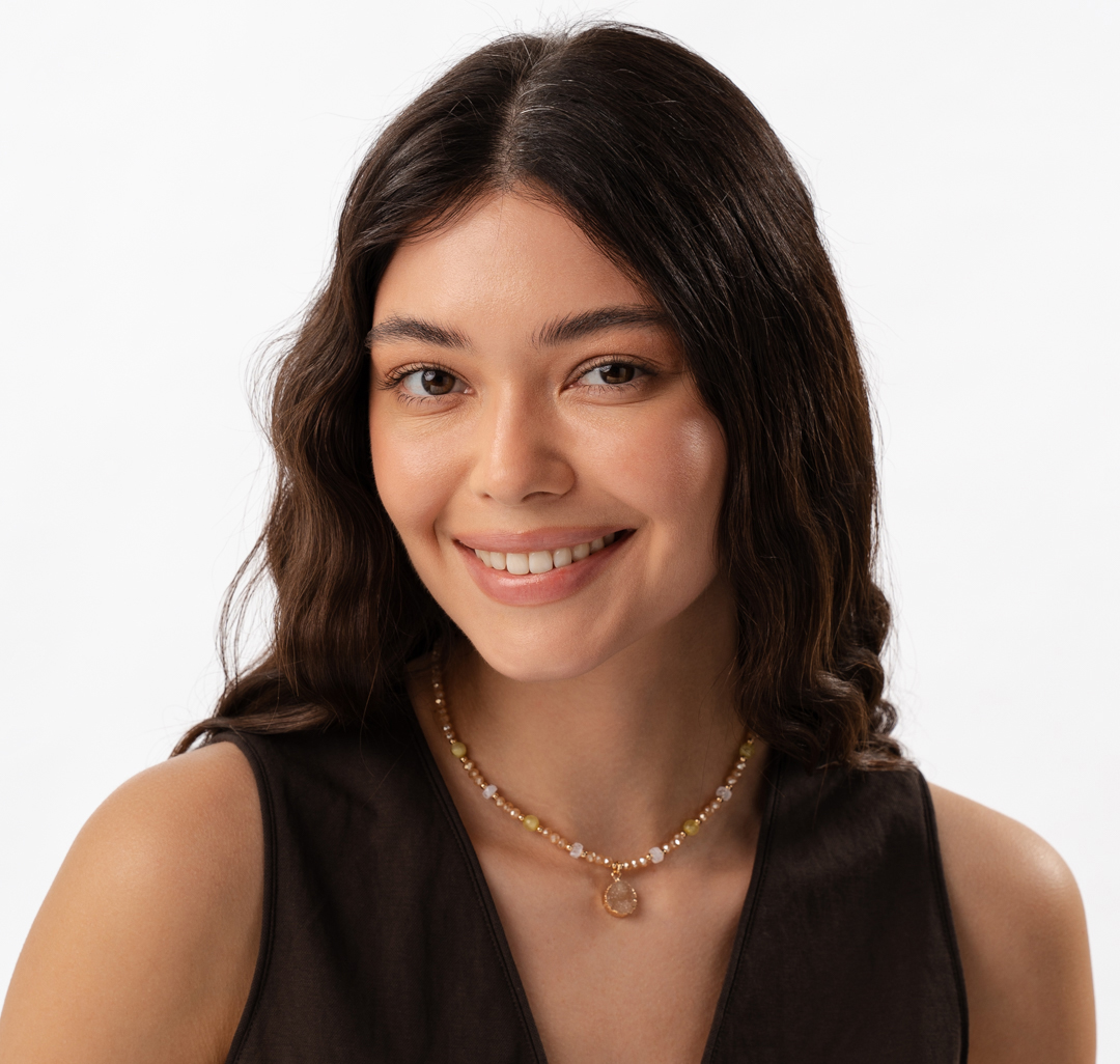 Колье Мармалато, цвет бежевый-зеленый-мультиколор #2