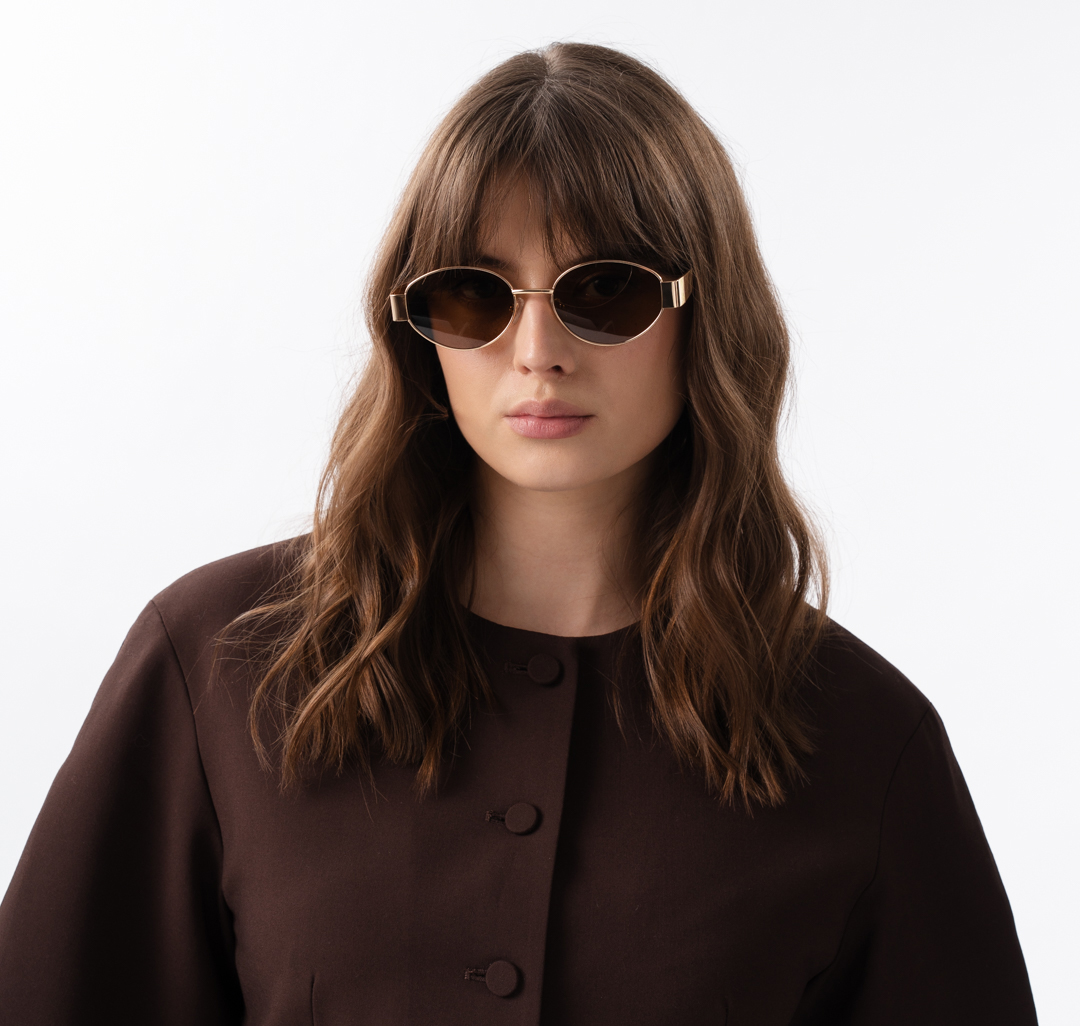 Очки с чехлом Мармалато, цвет Коричневый-золото #2