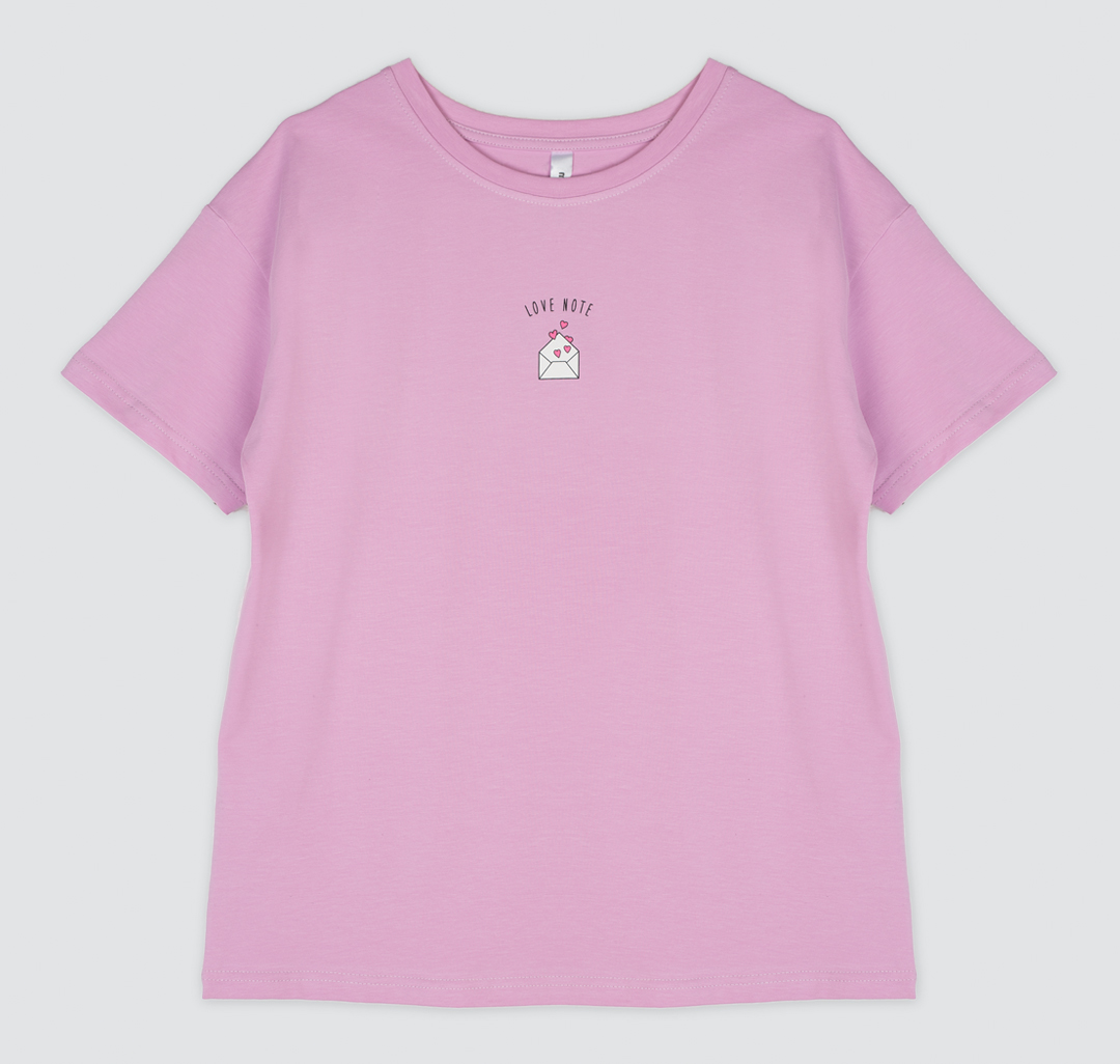 Женская футболка из хлопка Мармалато, цвет Лиловый-белый-черный #3