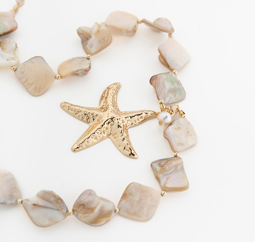 Колье Мармалато, цвет бежевый-золото #4