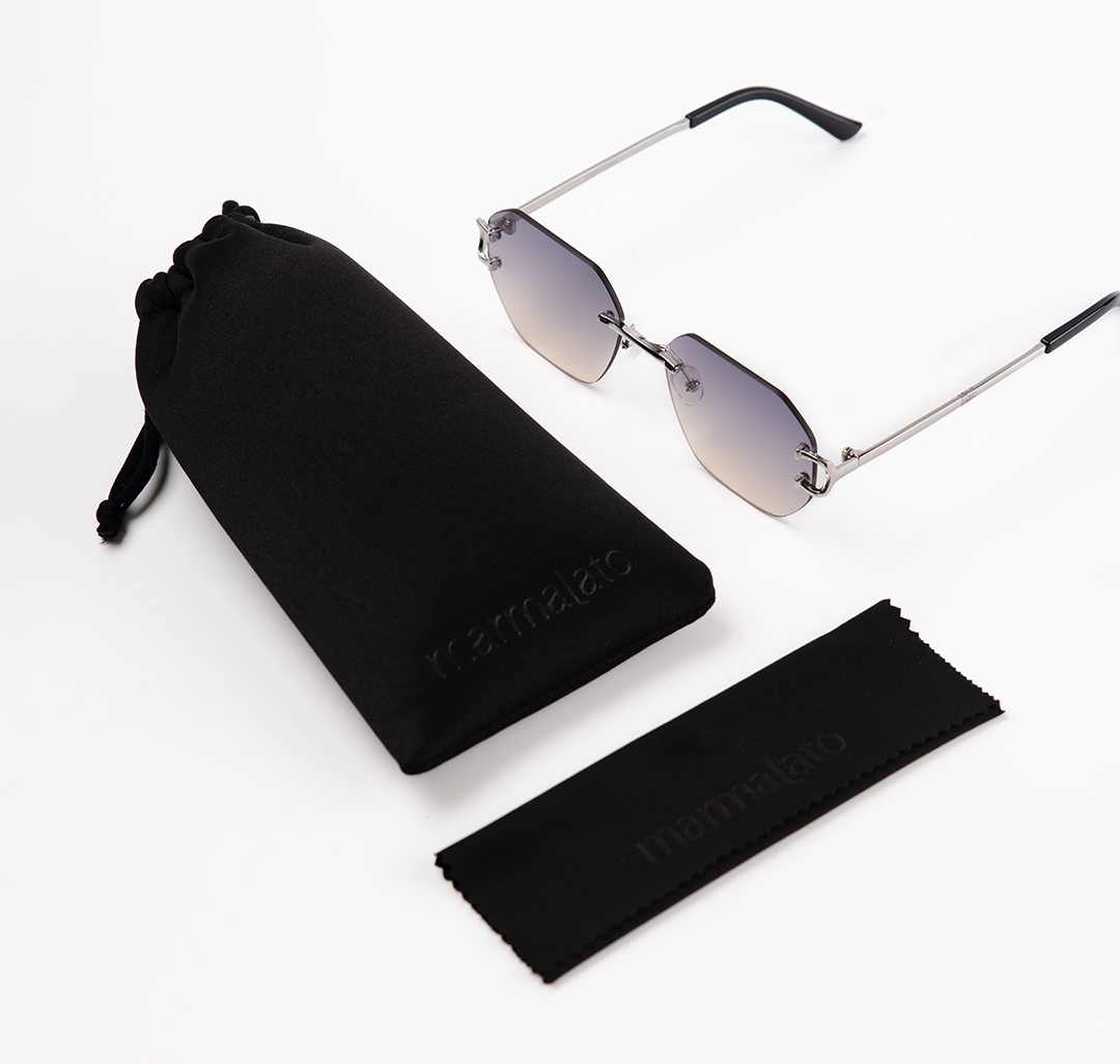 Очки солнцезащитные черные Мармалато, цвет Черный-бежевый-серебро #7