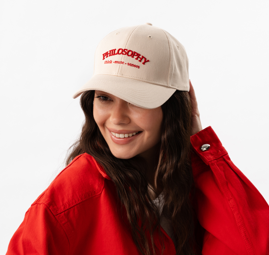 Бейсболка Мармалато, цвет светло-бежевый-красный #1