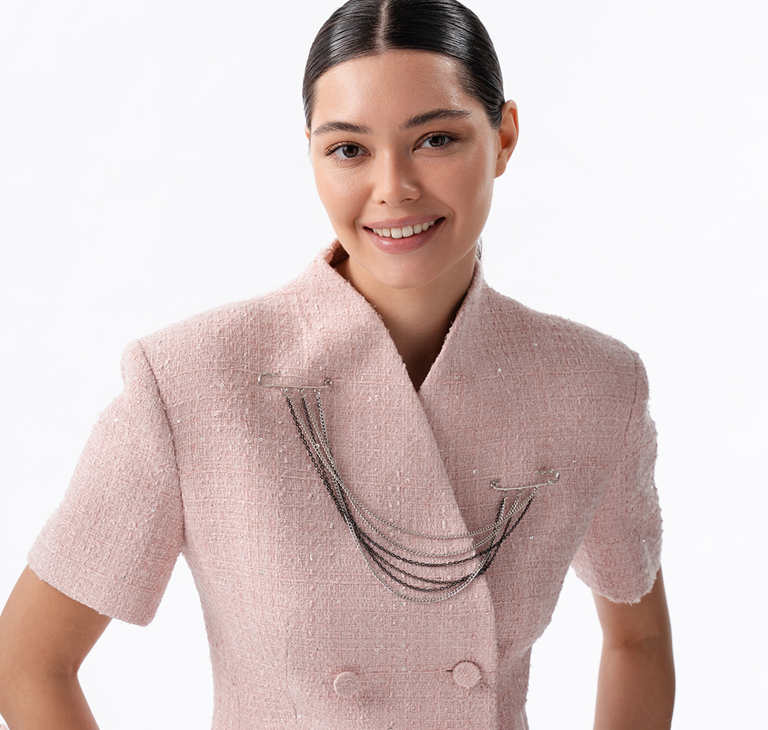 Брошь Мармалато, цвет серебро-прозрачный #2