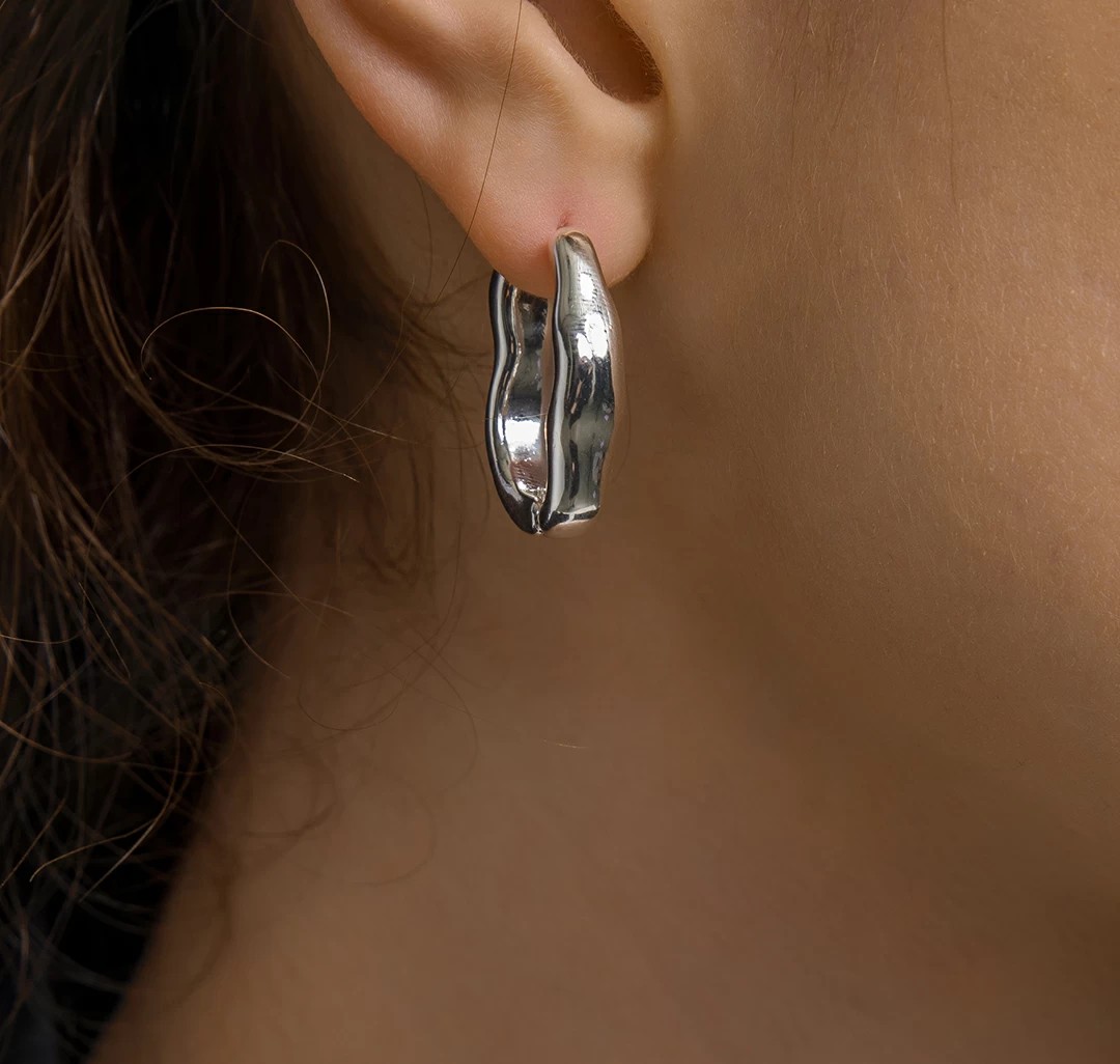 Серьги Мармалато, цвет белое серебро #3