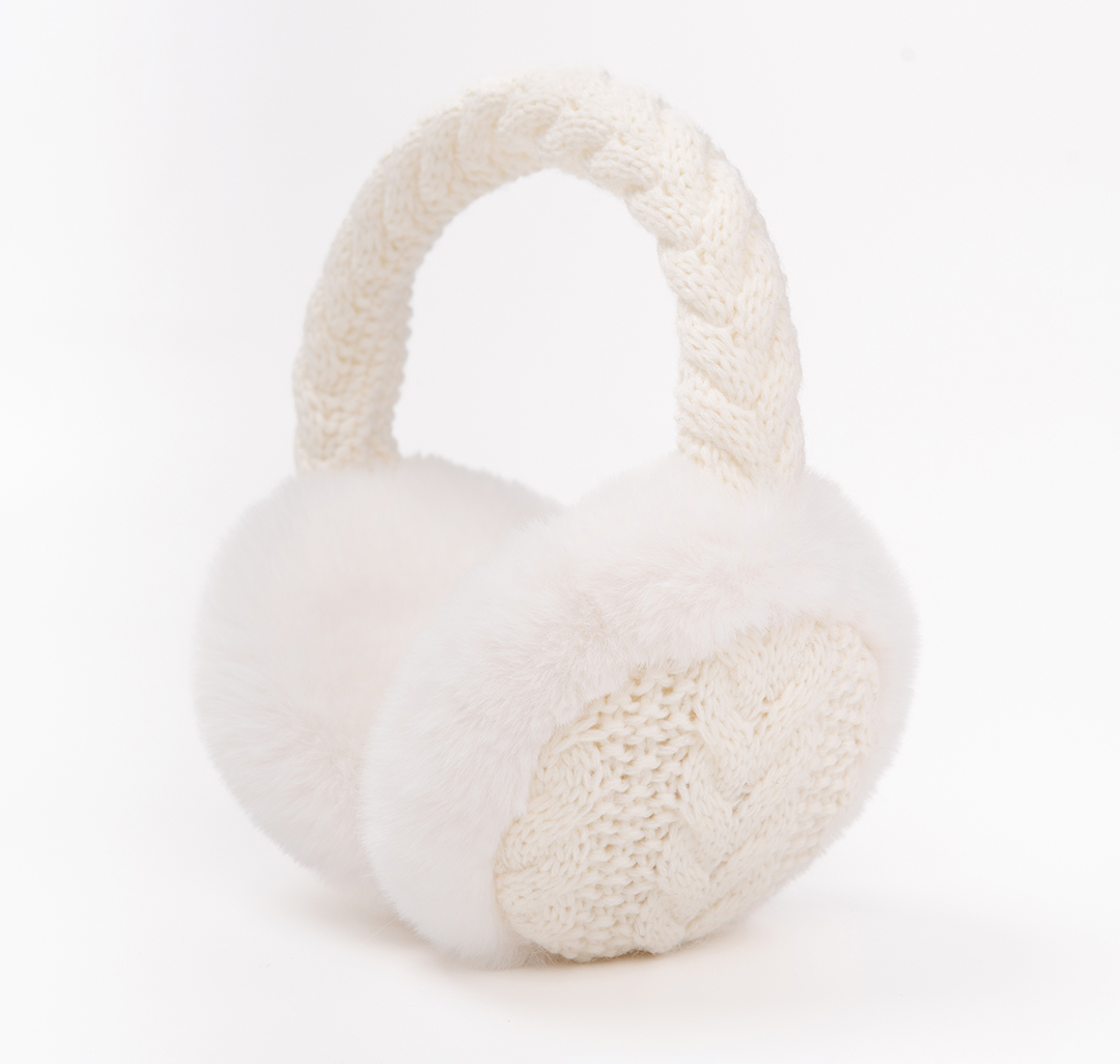 Наушники меховые Мармалато, цвет молочный #4