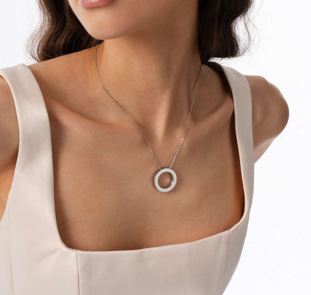 Колье Мармалато, цвет Серебро-прозрачный #5