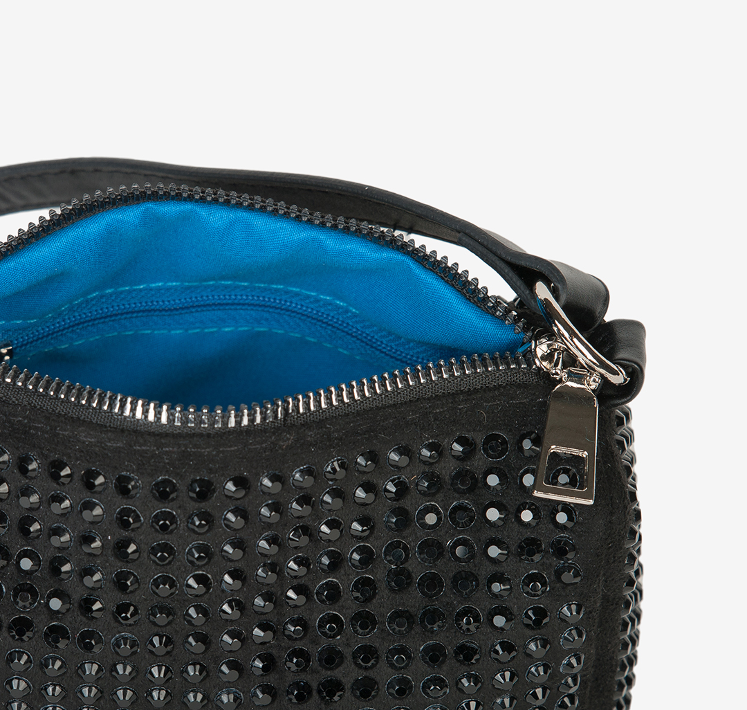 Черная сумка-кошелек с длинным плечевым ремнем Мармалато, цвет Черный #3