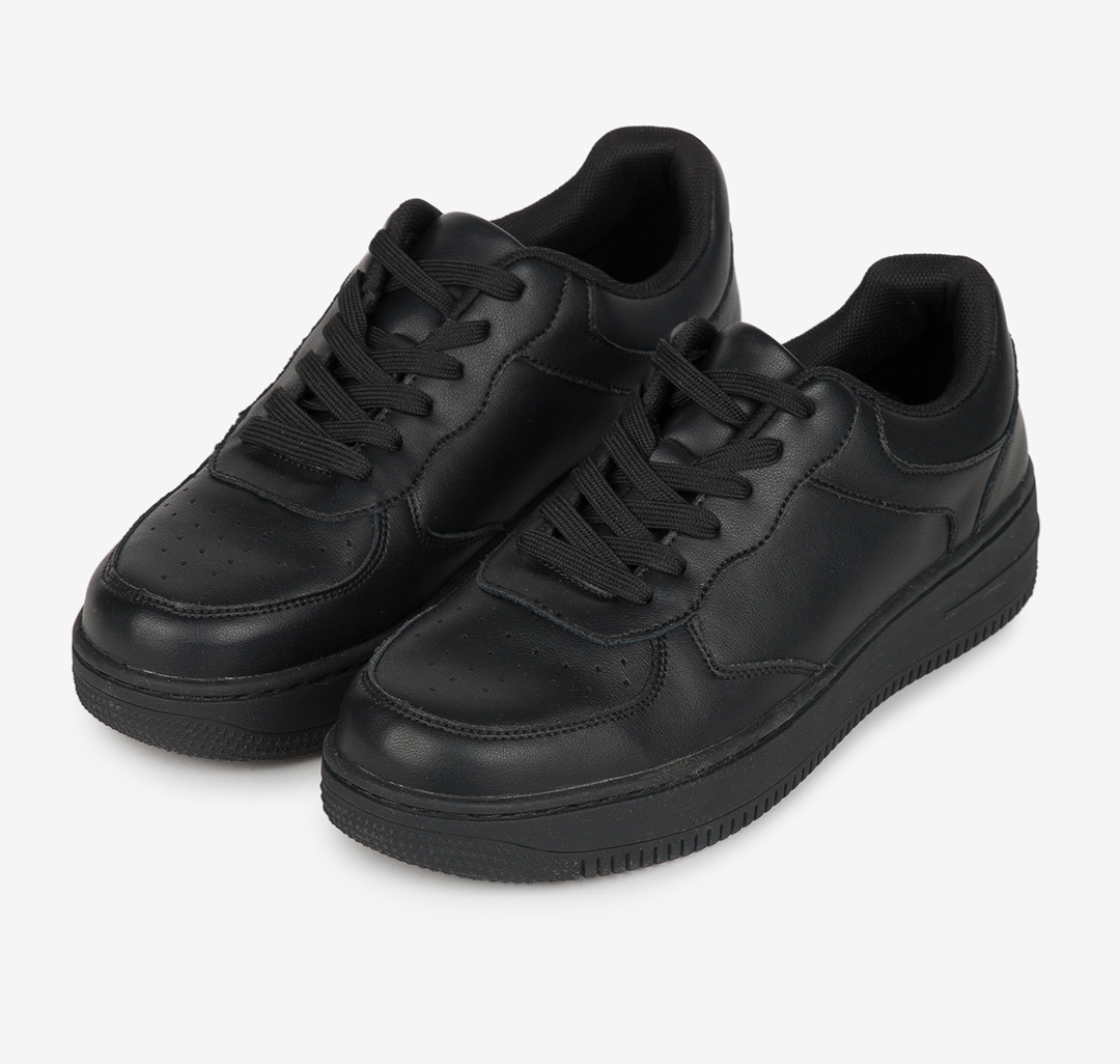 Женские кеды из натуральной кожи Мармалато, цвет черный #2