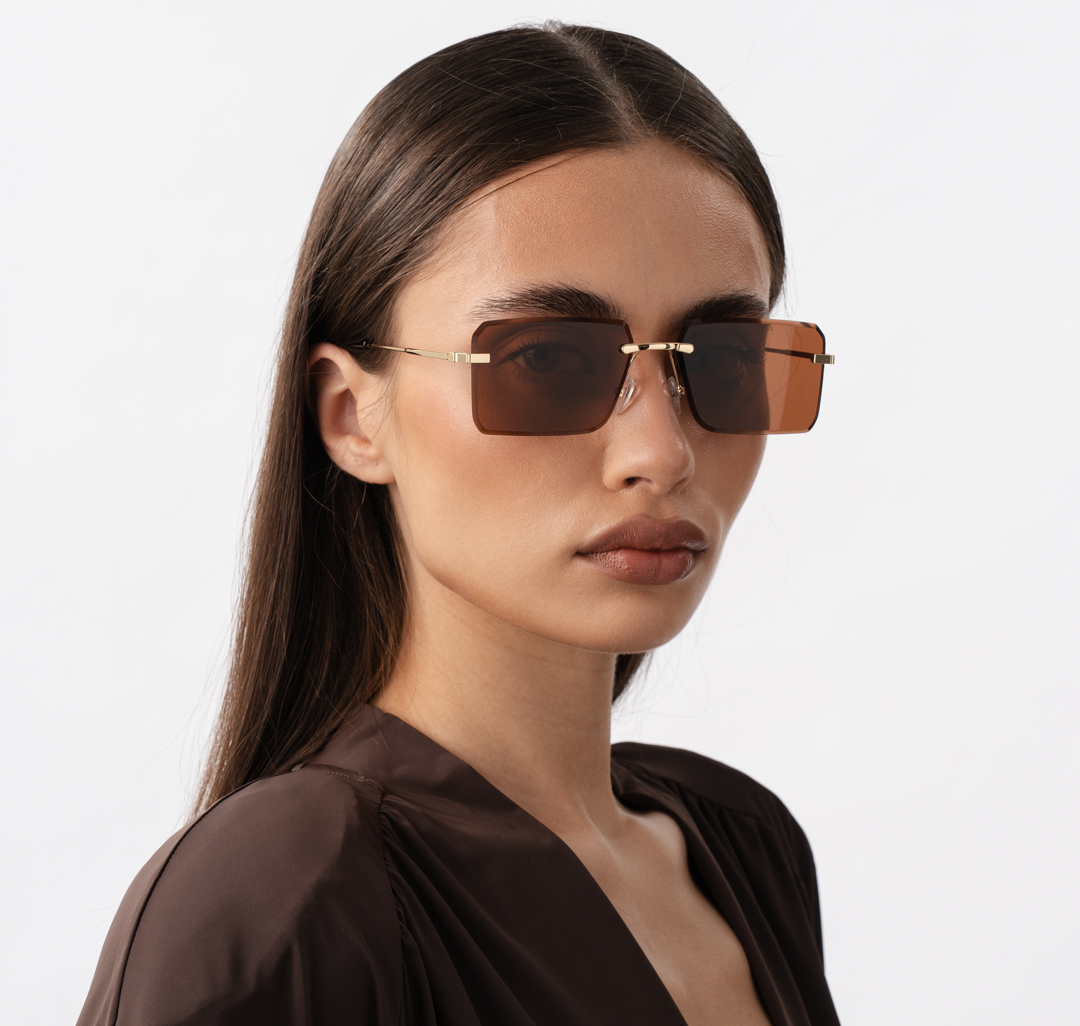 Очки с чехлом Мармалато, цвет коричневый-золото #2