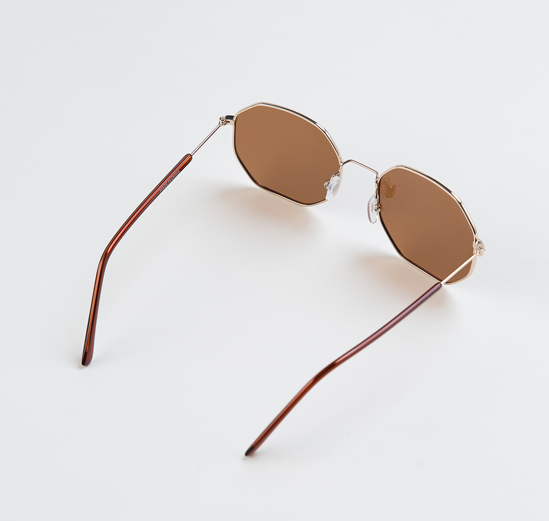 Очки солнцезащитные с поляризацией коричневые Мармалато, цвет коричневый-золото #5