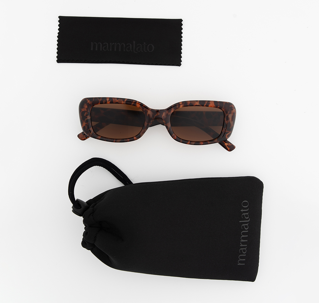 Очки с чехлом Мармалато, цвет коричневый-бежевый #7