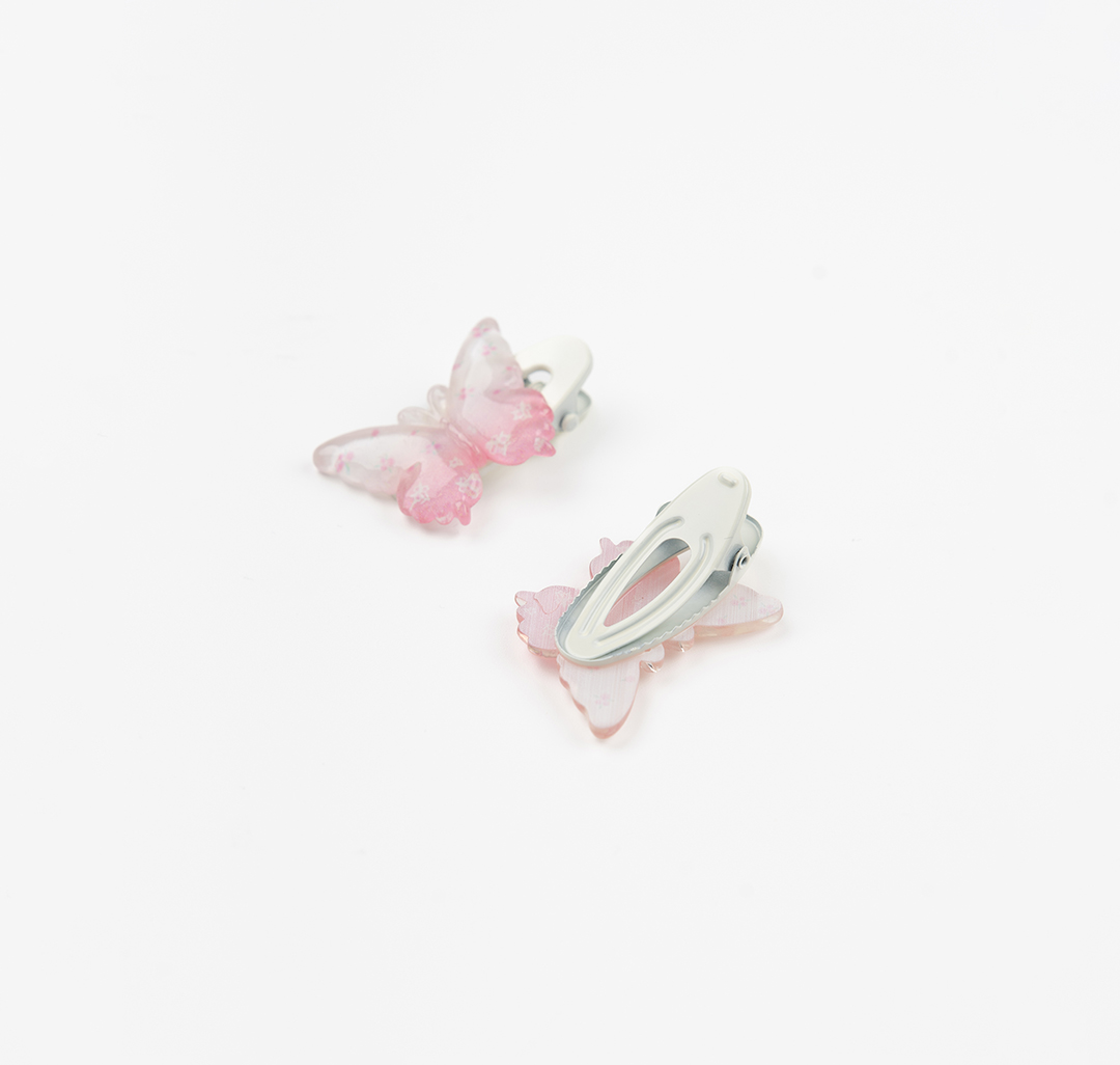 Набор зажимов (2 шт) Мармалато, цвет светло-розовый-розовый #4