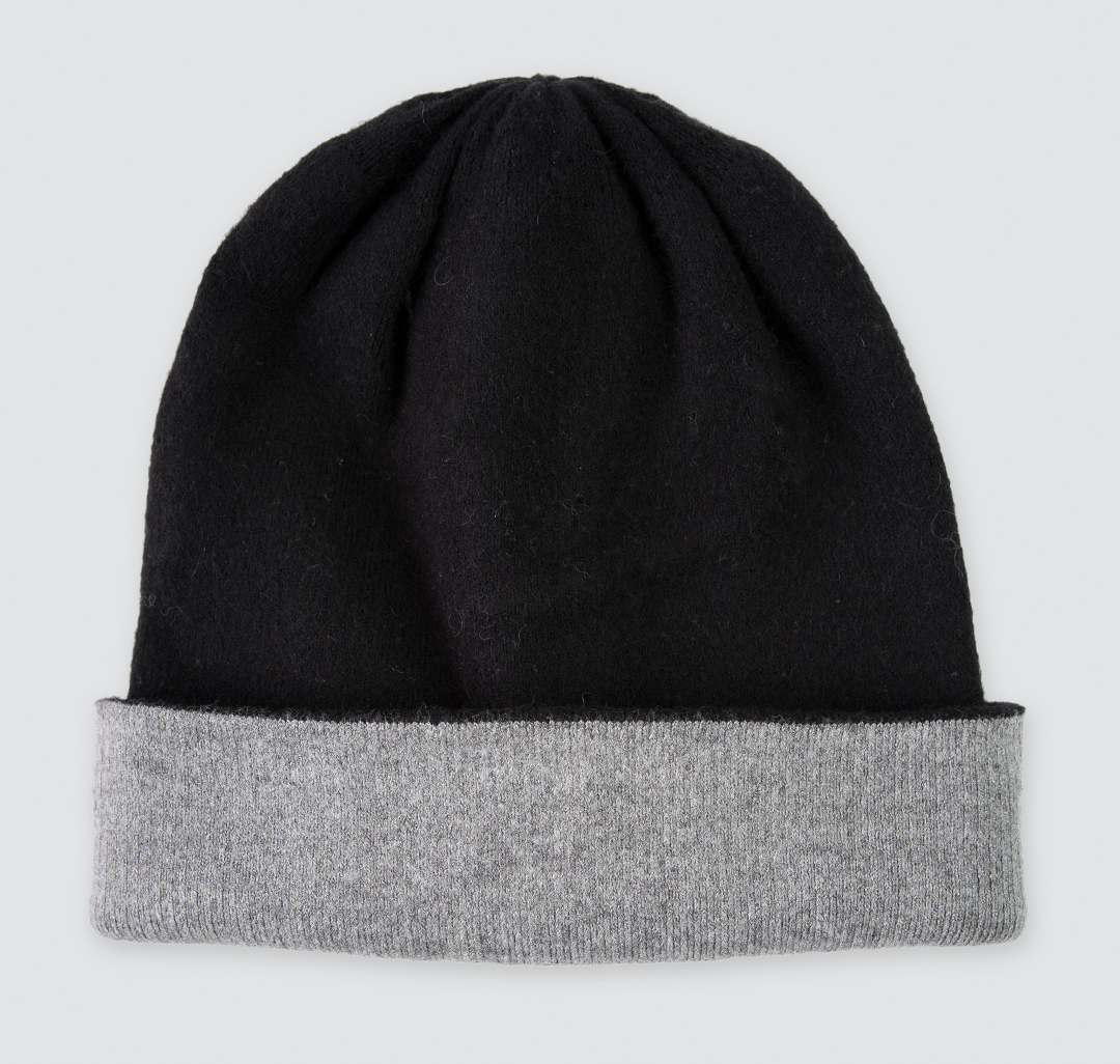 Двусторонняя шапка Мармалато, цвет Черный-серый #1