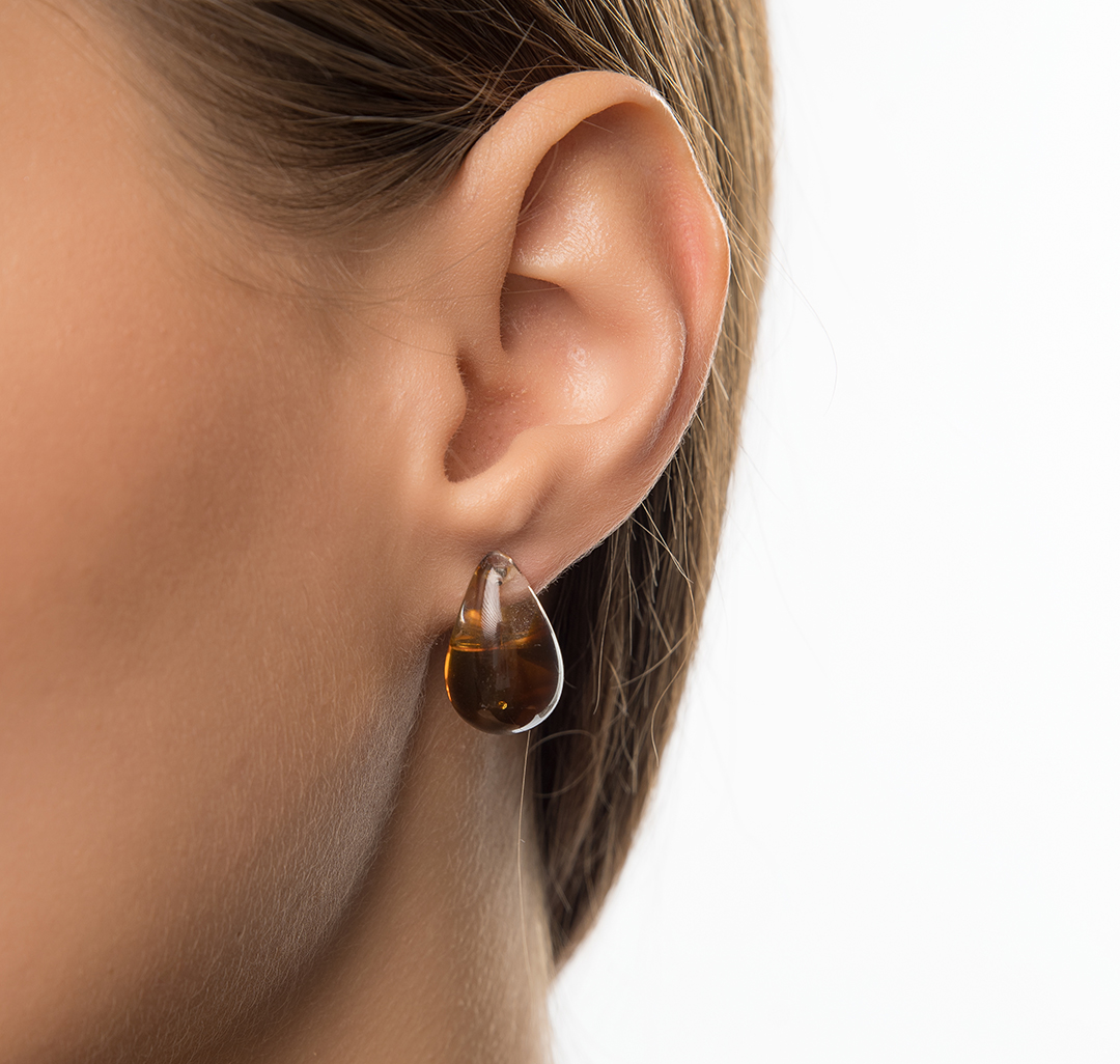 Серьги Мармалато, цвет коричневый-бежевый #4