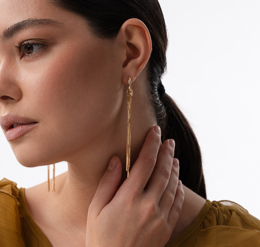 Серьги Мармалато, цвет золото #2