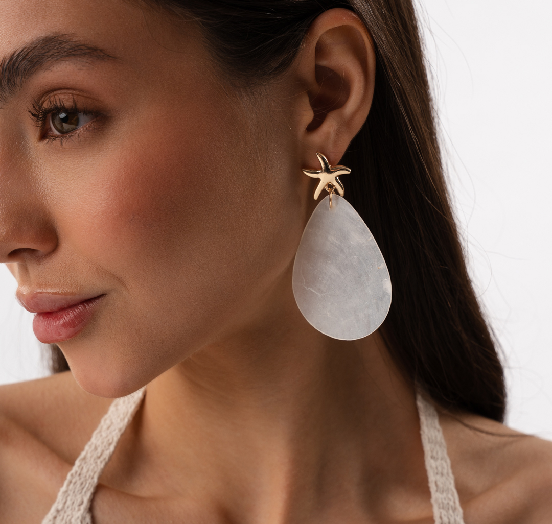 Серьги Мармалато, цвет золото-молочный-мультиколор #1