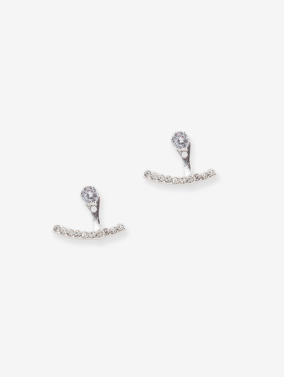 Серьги металл-стекло