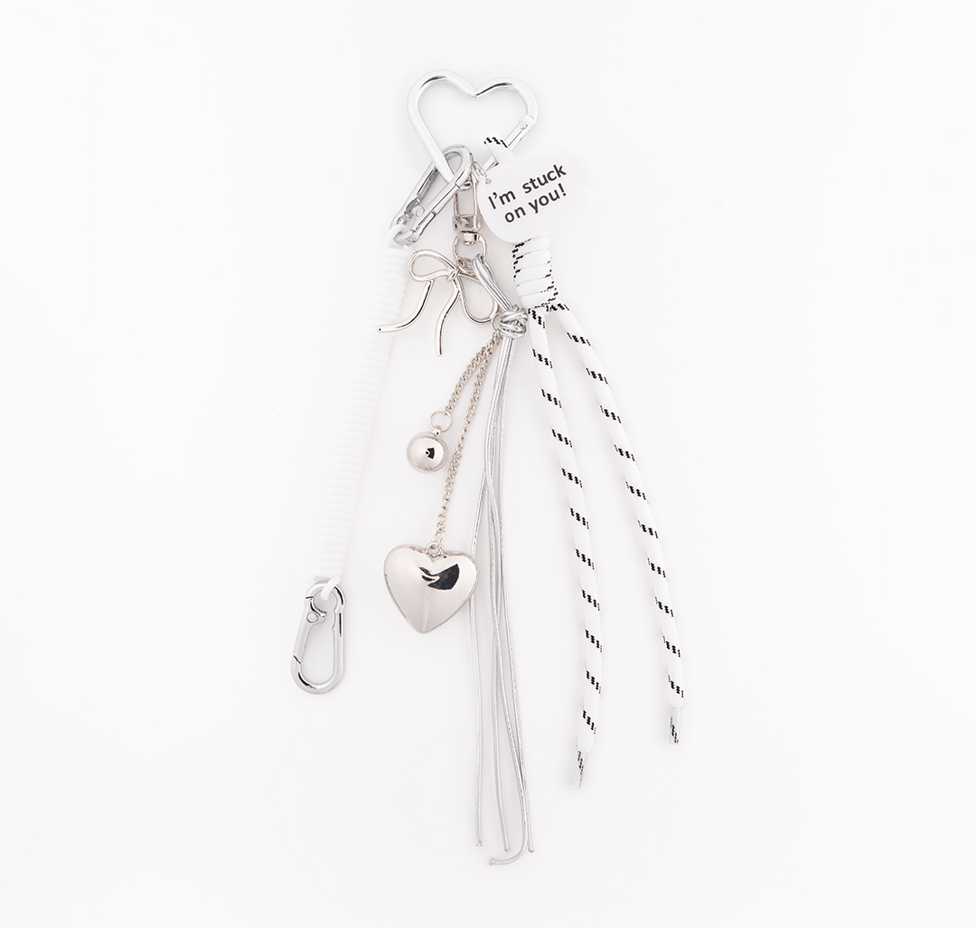 Брелок Мармалато, цвет белый-серебро-черный #1