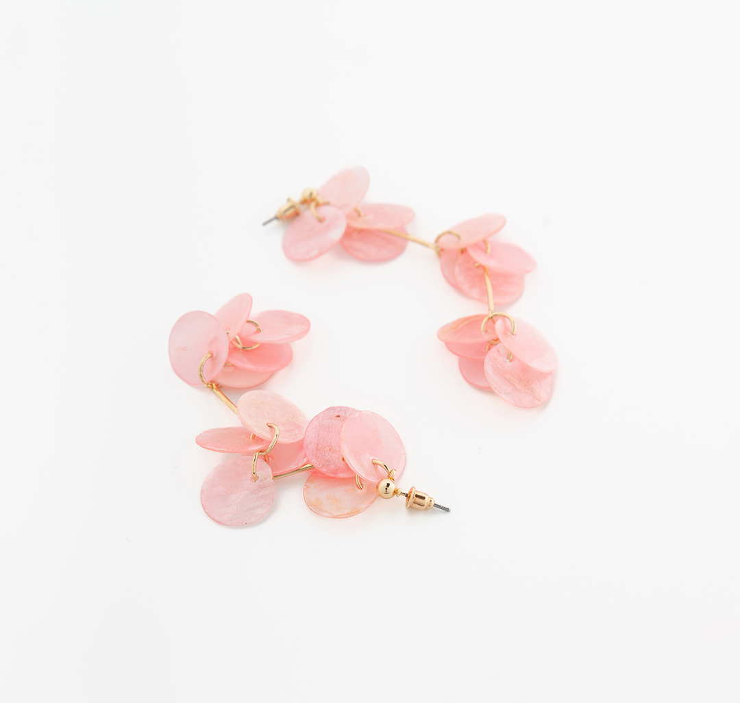 Серьги Мармалато, цвет светло-розовый-золото #5