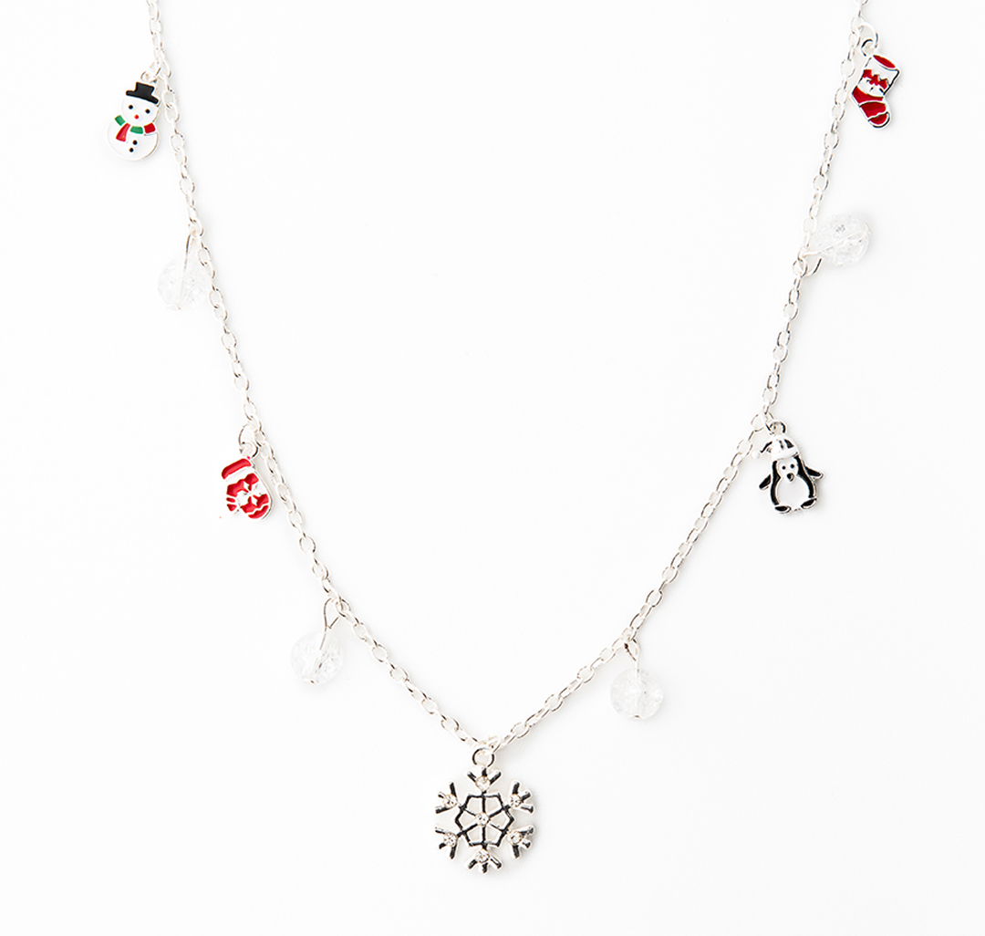 Колье Мармалато, цвет Белое серебро-мультиколор #1