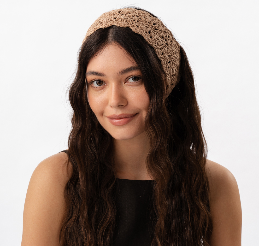 Повязка на голову Мармалато, цвет темно-бежевый #1