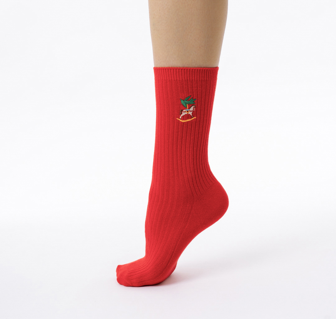 Носки (1 пара) Мармалато, цвет Красный-мультиколор #5