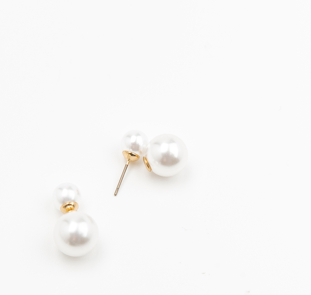 Серьги Мармалато, цвет жемчуг-золото #2