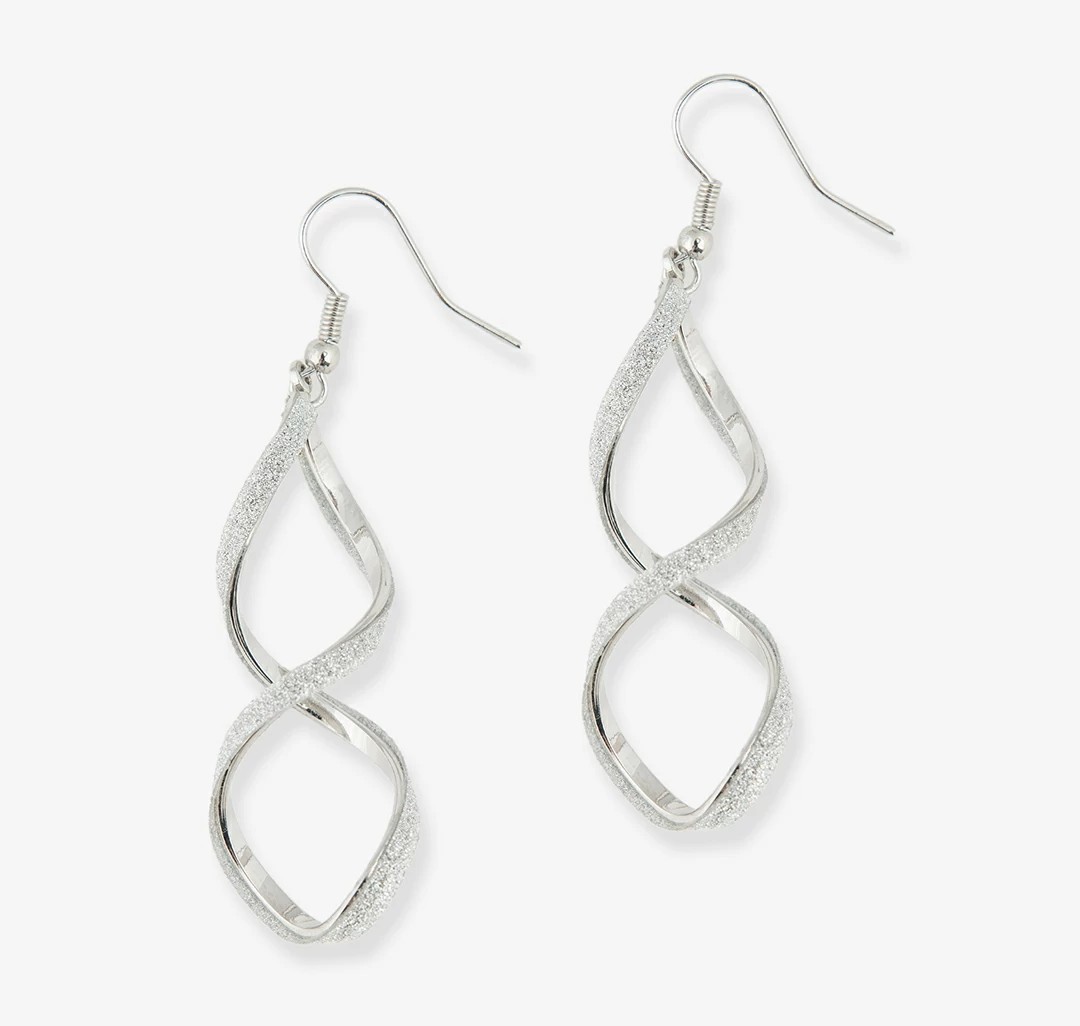 Серьги металл-полиуретан Мармалато, цвет белое серебро #4