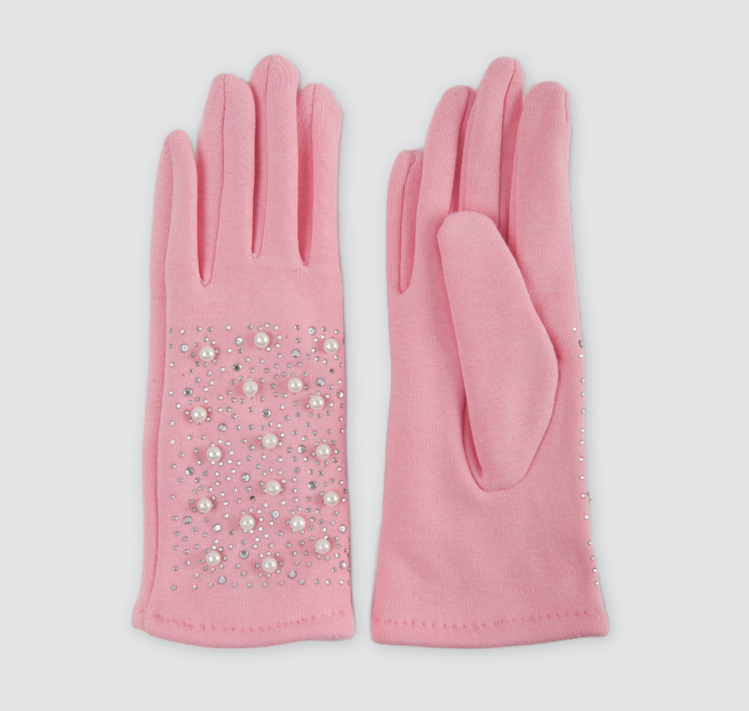 Перчатки Мармалато, цвет Розовый-белый #1