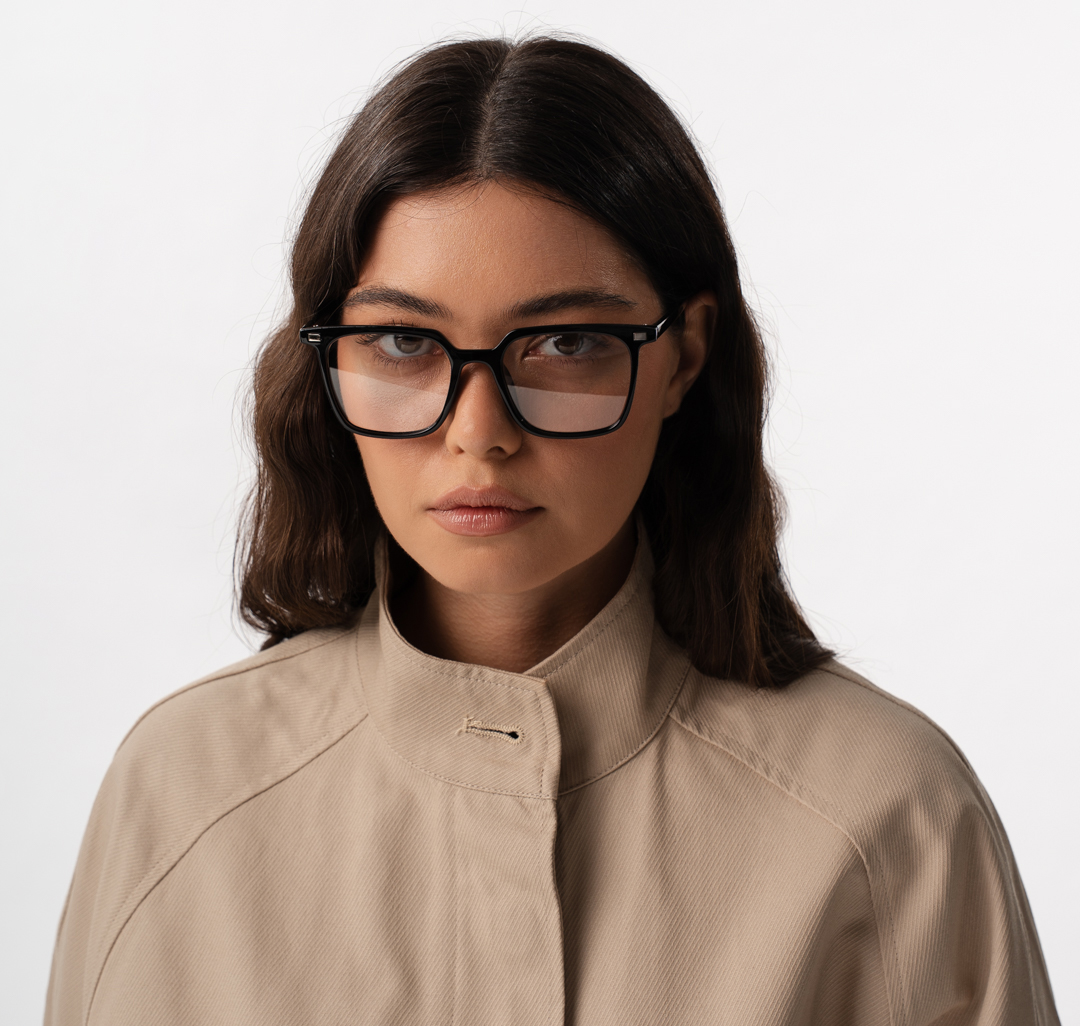 Очки с чехлом Мармалато, цвет прозрачный-черный-серебро #1