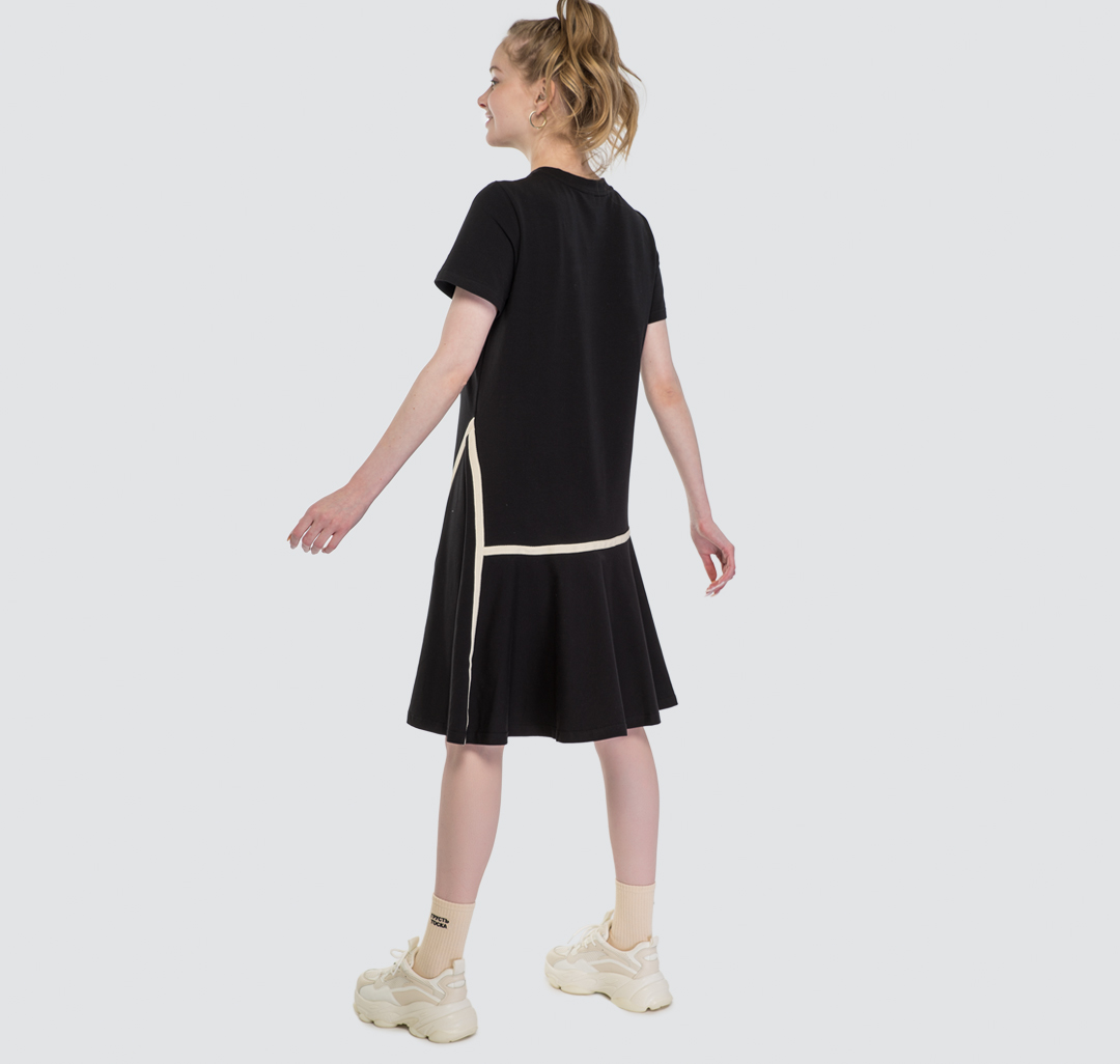 Платье Мармалато, цвет Черный-бежевый #3