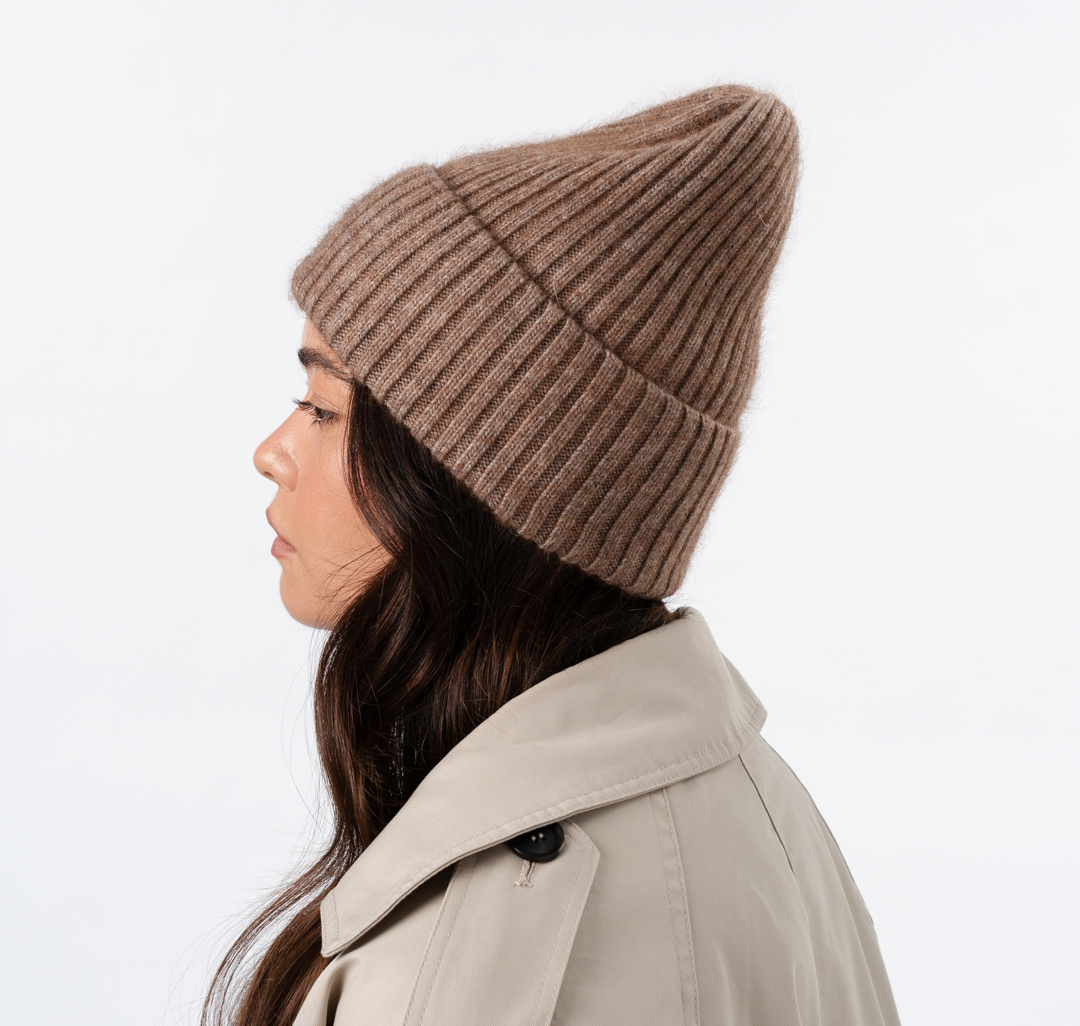 Шапка 139-111 155011 цвет коричневый меланж — фото №2