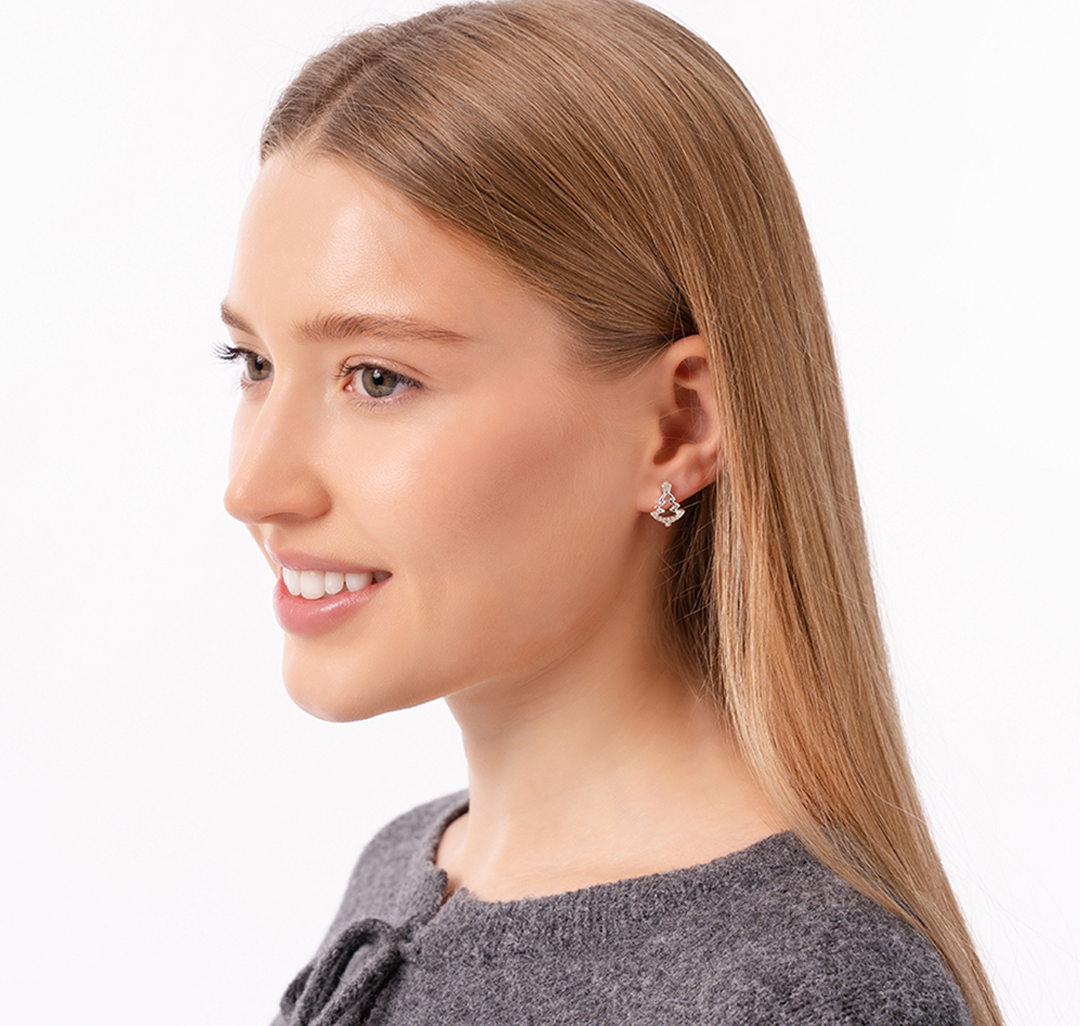 Серьги Мармалато, цвет белое серебро-прозрачный #3