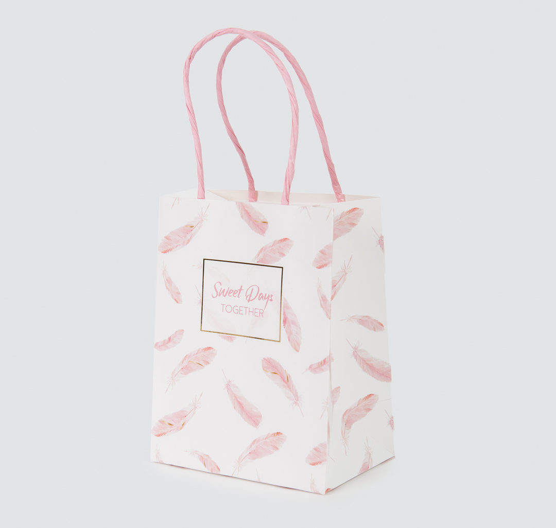 Подарочный пакет Мармалато, цвет Белый-розовый #1