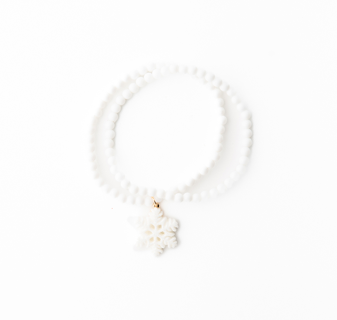 Набор браслетов (2 шт) Мармалато, цвет Белый-золото #1