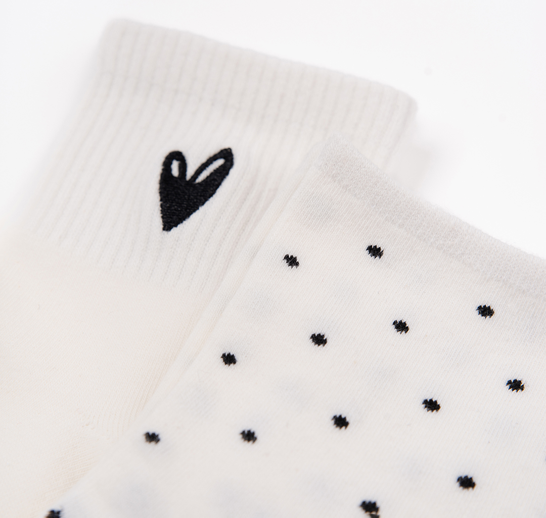 Носки (2 пары) Мармалато, цвет молочный-черный #4