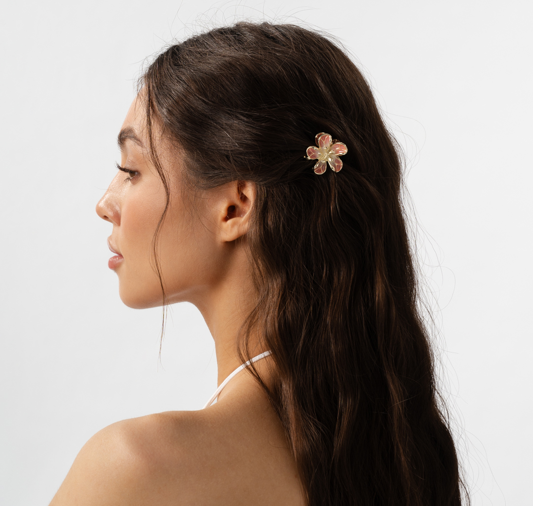 Заколка-краб Мармалато, цвет золото-розовый #1