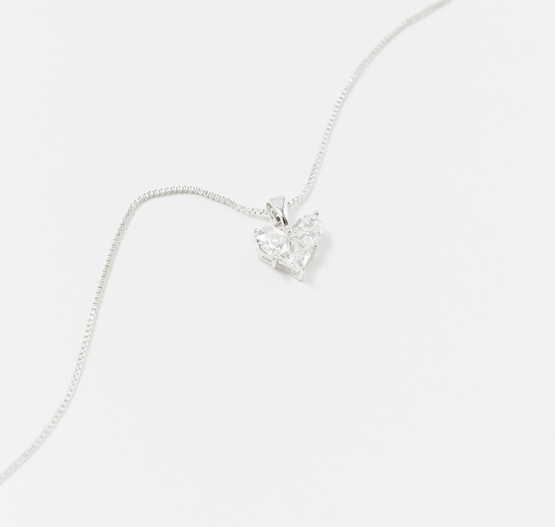 Колье Мармалато, цвет белое серебро-прозрачный #2