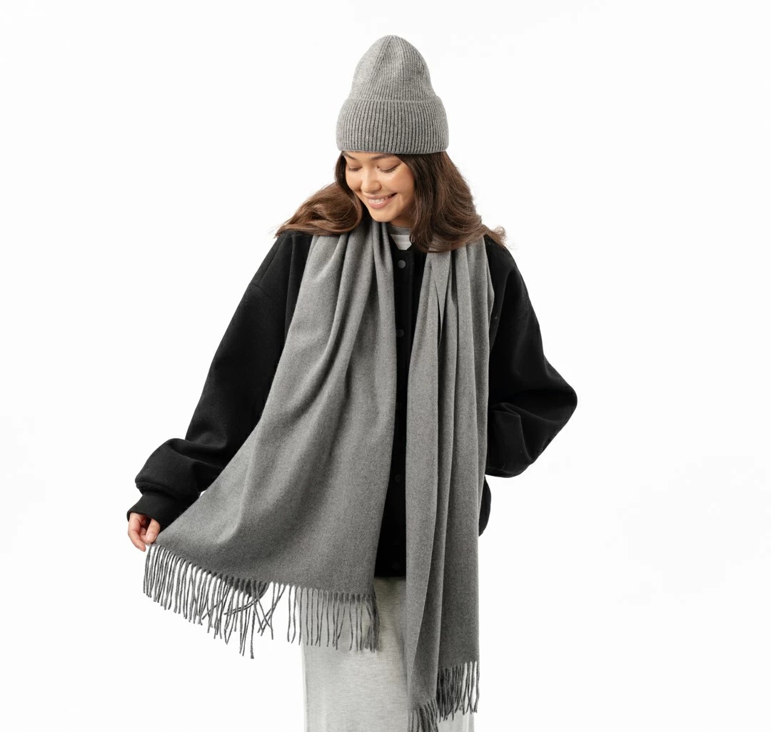 Палантин Мармалато, цвет серый #2